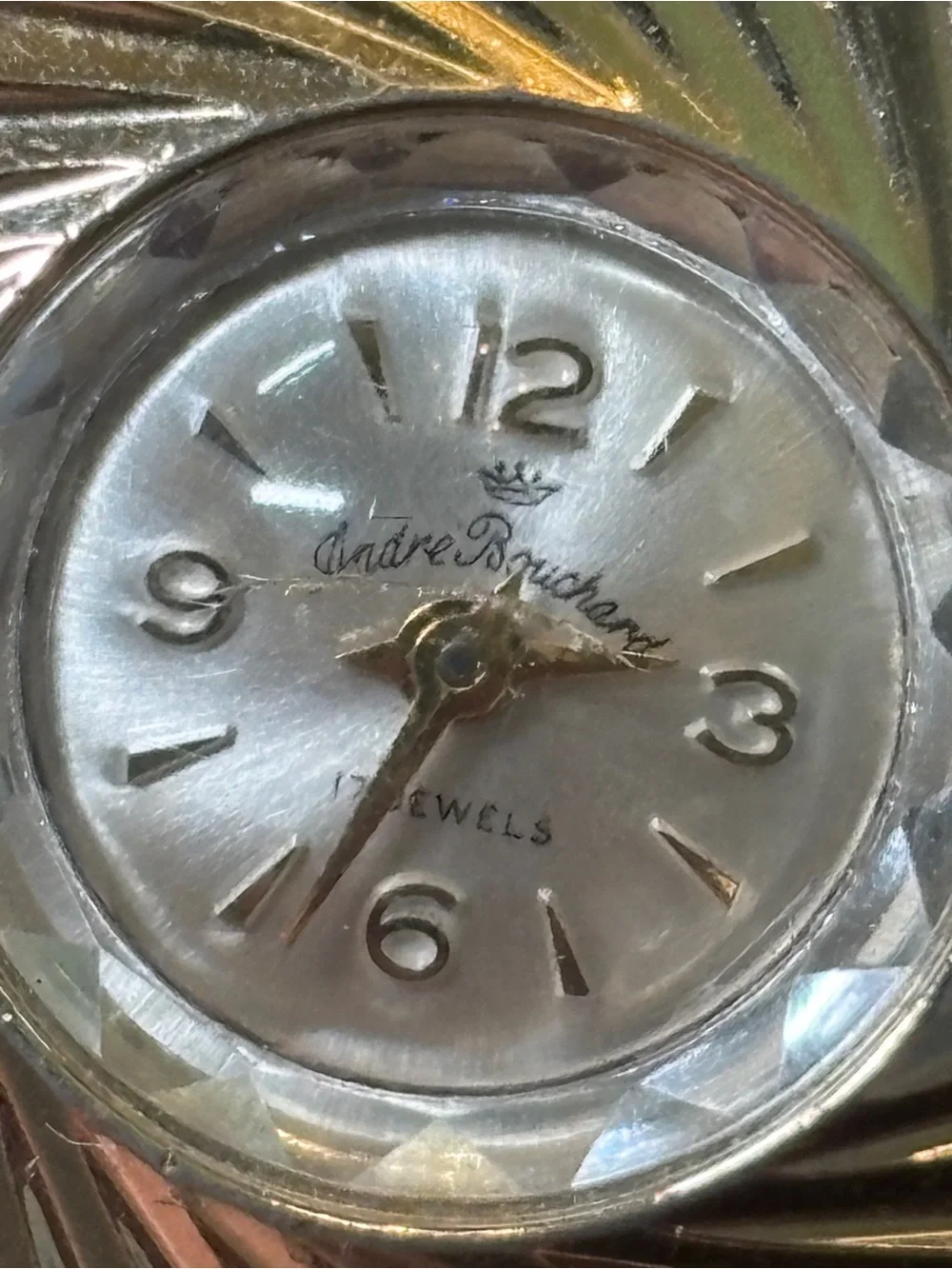 Vintage Gold Sunburst Wall Clock Decor - Unbranded